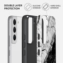 Fatal Contradiction - Black & White Marble Samsung Galaxy S22 Case 6
