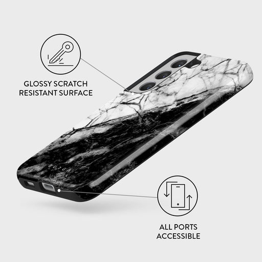 Fatal Contradiction - Black & White Marble Samsung Galaxy S22 Case 7