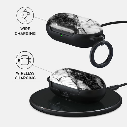 Fatal Contradiction - Black & White Marble Samsung Galaxy Buds Case 3