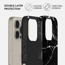 Noir Origin - Black Marble iPhone 16 Pro Case 2