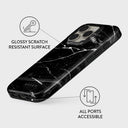 Noir Origin - Black Marble iPhone 16 Pro Case 3
