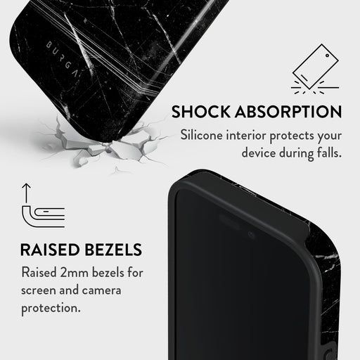 Noir Origin - Black Marble iPhone 16 Pro Case 4