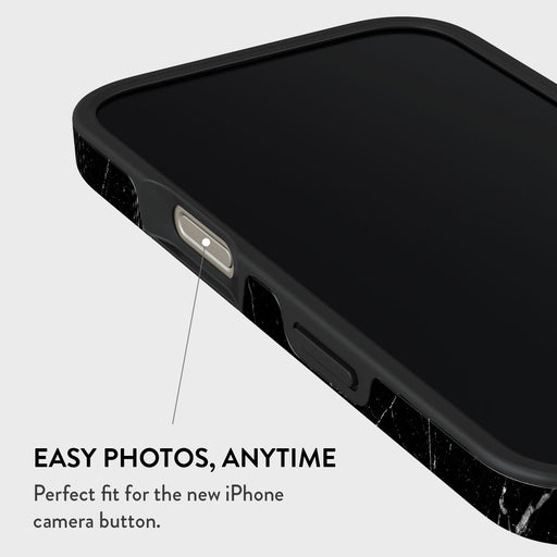Noir Origin - Black Marble iPhone 16 Pro Case 5
