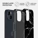 Noir Origin - Black Marble iPhone 15 Plus Case 6