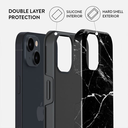 Noir Origin - Black Marble iPhone 15 Plus Case 6