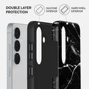 Noir Origin - Black Marble Samsung Galaxy S25 Case 2