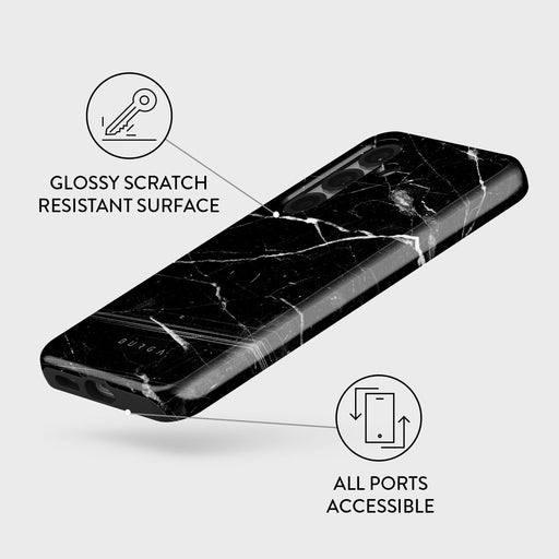 Noir Origin - Black Marble Samsung Galaxy S25 Case 3