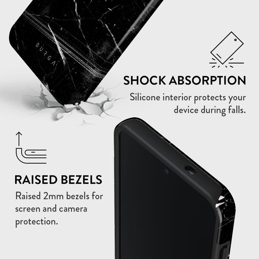 Noir Origin - Black Marble Samsung Galaxy S25 Case 4