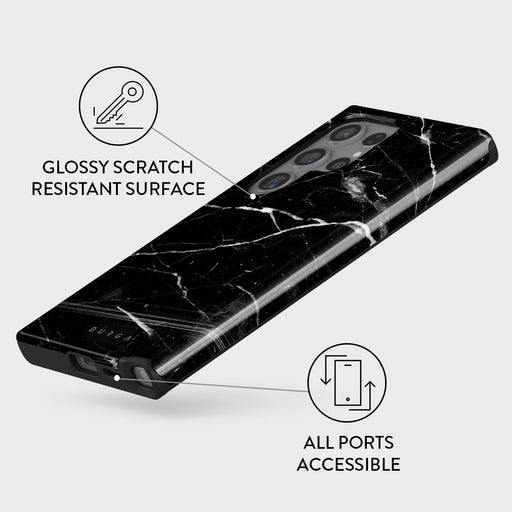 Noir Origin - Black Marble Samsung Galaxy S24 Ultra Case 7