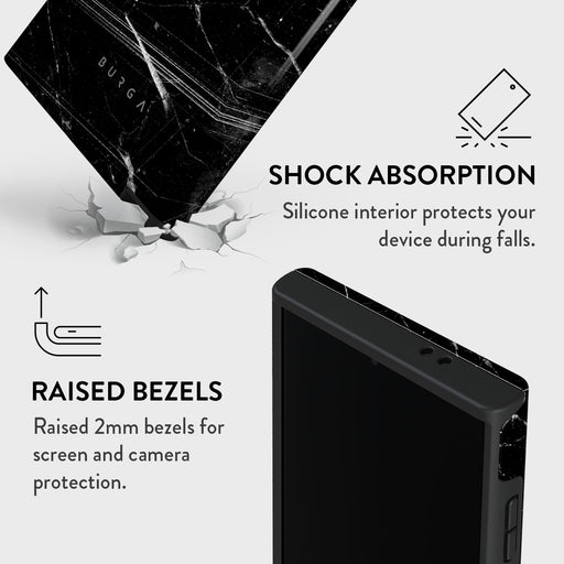 Noir Origin - Black Marble Samsung Galaxy S24 Ultra Case 8