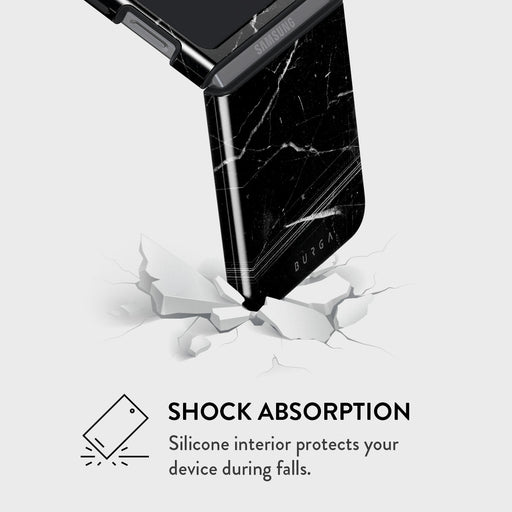 Noir Origin - Black Marble Samsung Galaxy Z Flip 5 Case 10