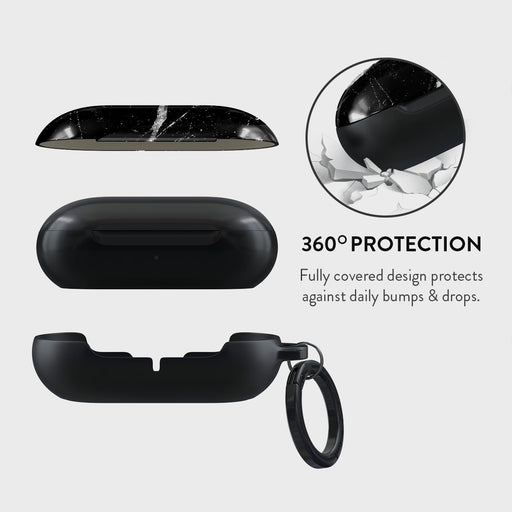 Noir Origin - Black Marble Samsung Galaxy Buds Plus Case 2