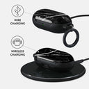 Noir Origin - Black Marble Samsung Galaxy Buds Plus Case 3