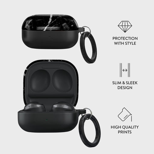Noir Origin - Black Marble Samsung Galaxy Buds FE Case 4