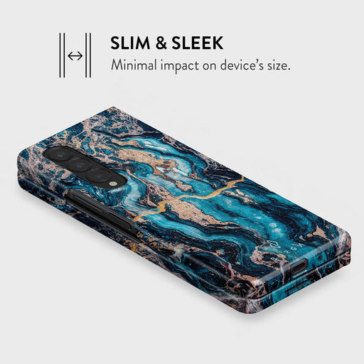 Mystic River - Blue Marble Samsung Galaxy Z Fold 4 Case 4