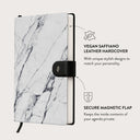 Satin White - Marble Notebook 3