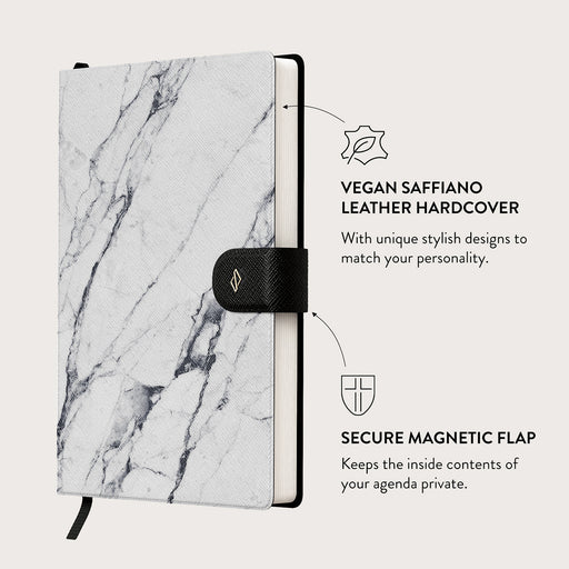 Satin White - Marble Notebook 3