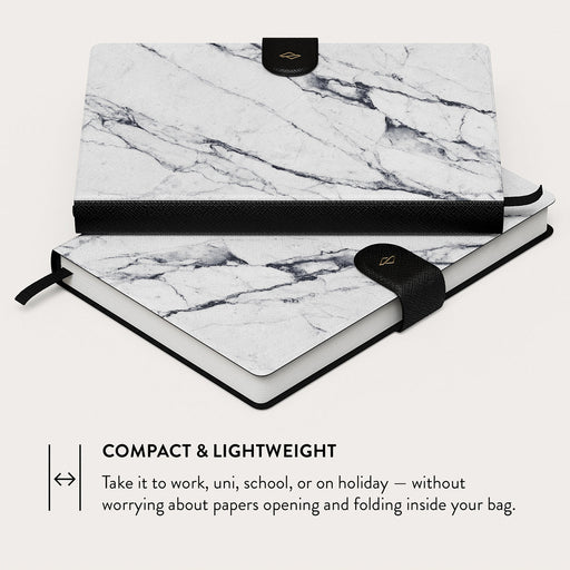 Satin White - Marble Notebook 8