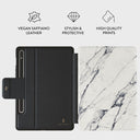 Satin White - Marble Samsung Galaxy Tab S9+ Case 2
