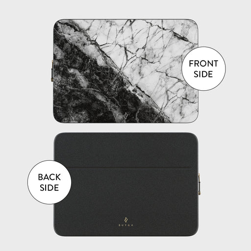 Fatal Contradiction - Black & White Marble Laptop Sleeve 5
