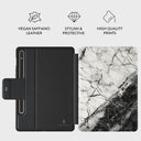 Fatal Contradiction - Black & White Marble Samsung Galaxy Tab S9 FE Case 2