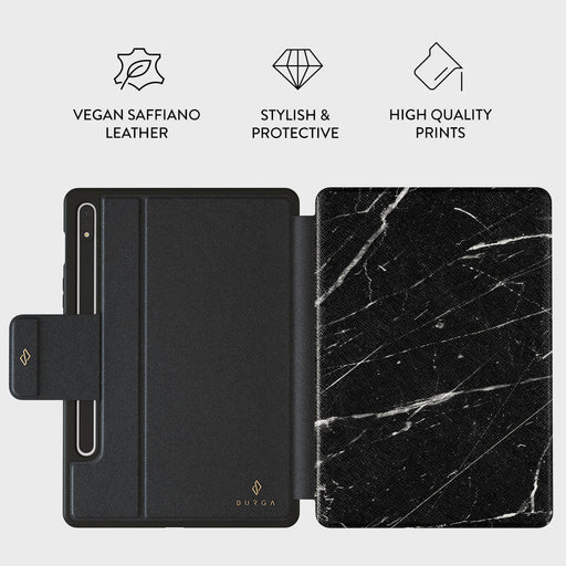 Noir Origin - Black Marble Samsung Galaxy Tab S9 FE Case 2