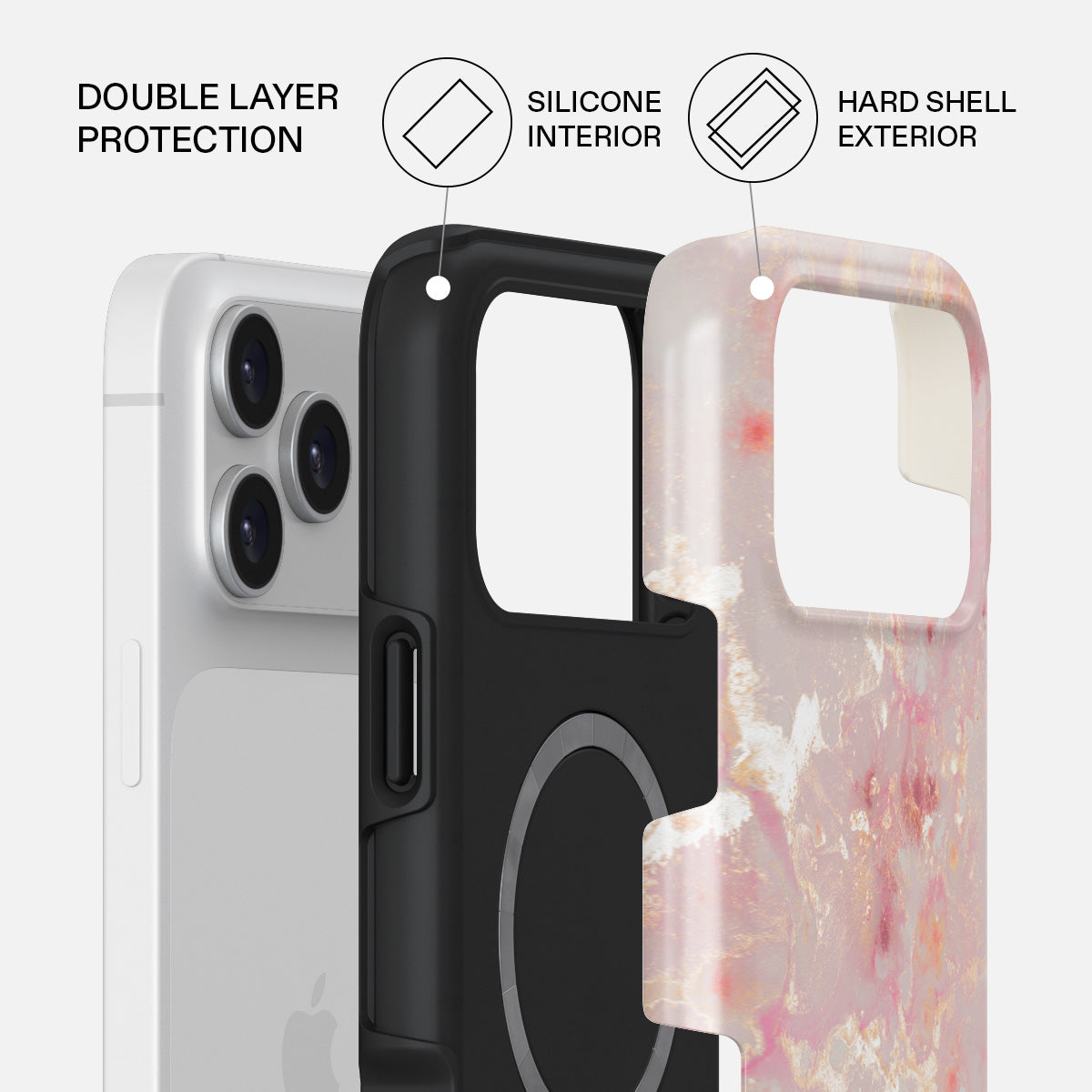 Golden Coral - Pink iPhone 17 Pro Max Case | BURGA