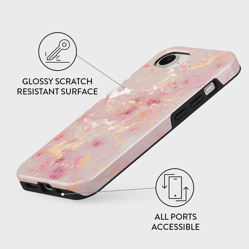 Golden Coral - Pink iPhone 16e Case 3
