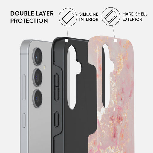 Golden Coral - Pink Samsung Galaxy S24 Plus Case 6