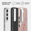 Golden Coral - Pink Samsung Galaxy S22 Plus Case 6