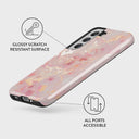 Golden Coral - Pink Samsung Galaxy S22 Plus Case 7