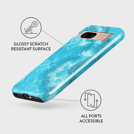 Ocean Waves - Blue Google Pixel 8a Case 3