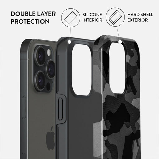 Night Black Camouflage - iPhone 15 Pro Max Case 6