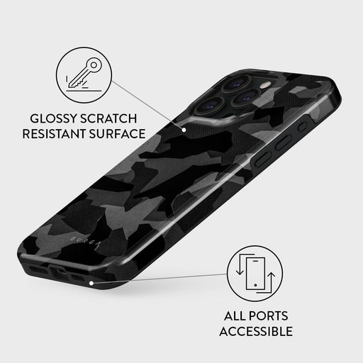 Night Black Camouflage - iPhone 15 Pro Max Case 7