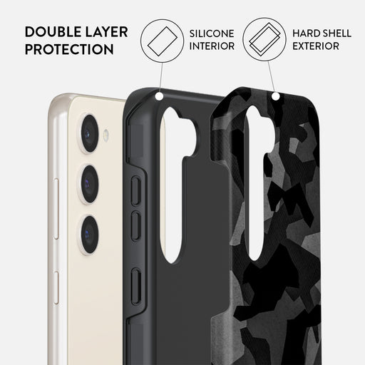 Night Black Camouflage - Samsung Galaxy S23 Case 6