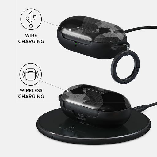 Night Black Camouflage - Samsung Galaxy Buds Case 3