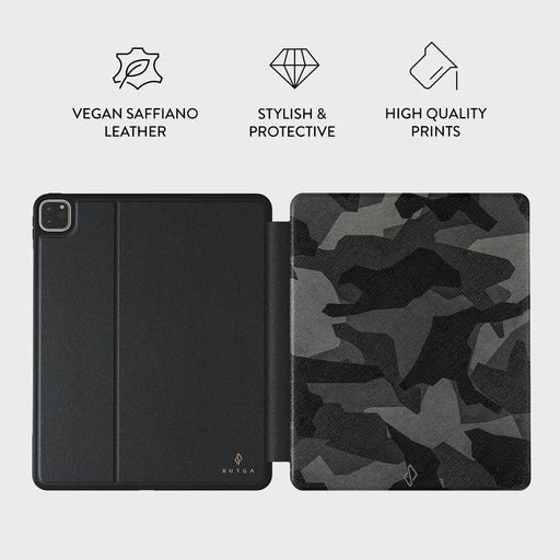 Night Black Camouflage - iPad Pro 12.9 (6th/5th Gen) Case 3