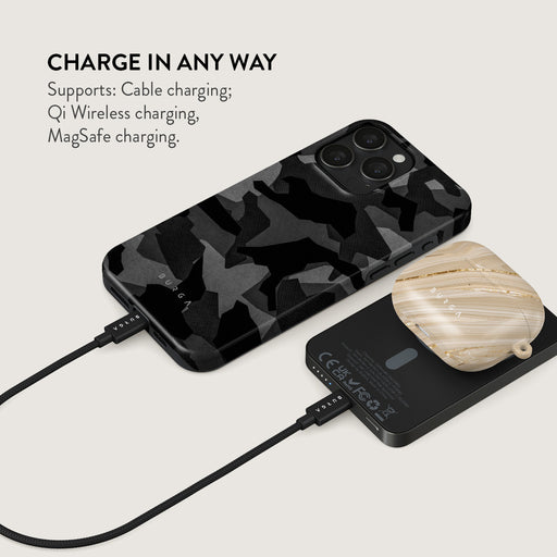 Night Black Camouflage - Magnetic Power Bank 4