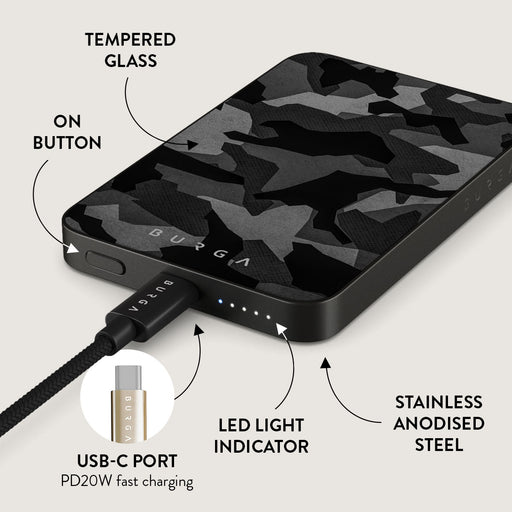 Night Black Camouflage - Magnetic Power Bank 5