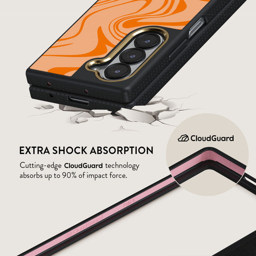 High Vibrations - Color Swirl Samsung Galaxy Z Fold 6 Case 3