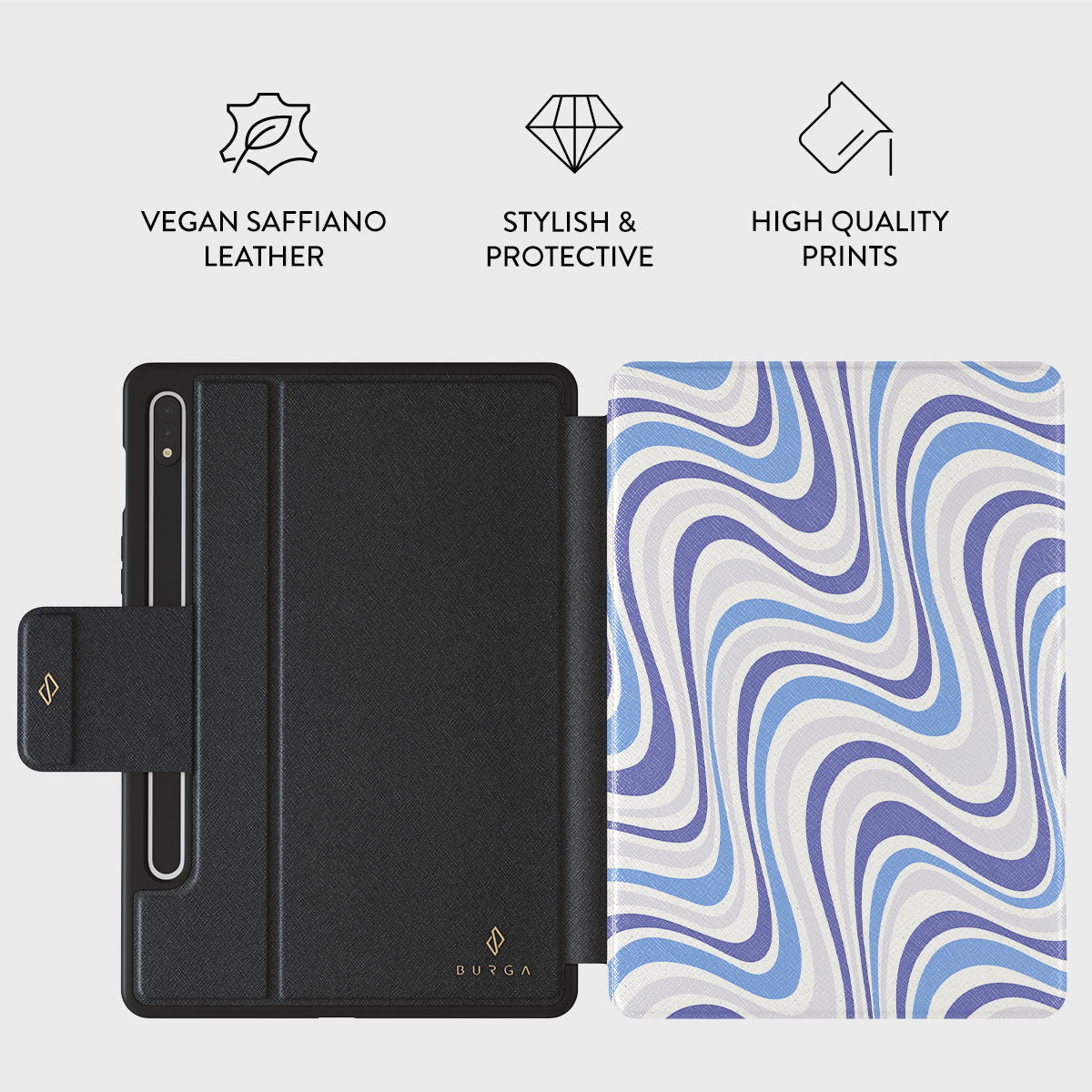 Stay Groovy Samsung Galaxy Tab S9+ FE Case BURGA