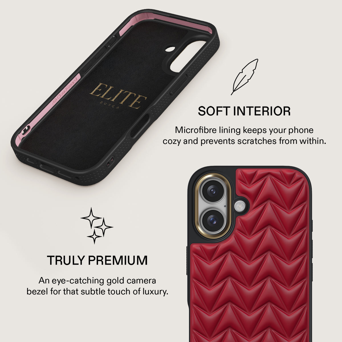 【BURGA】Elite Dark MagSafe iPhone16ケース Cherry - iPhone 16 Case | BURGA