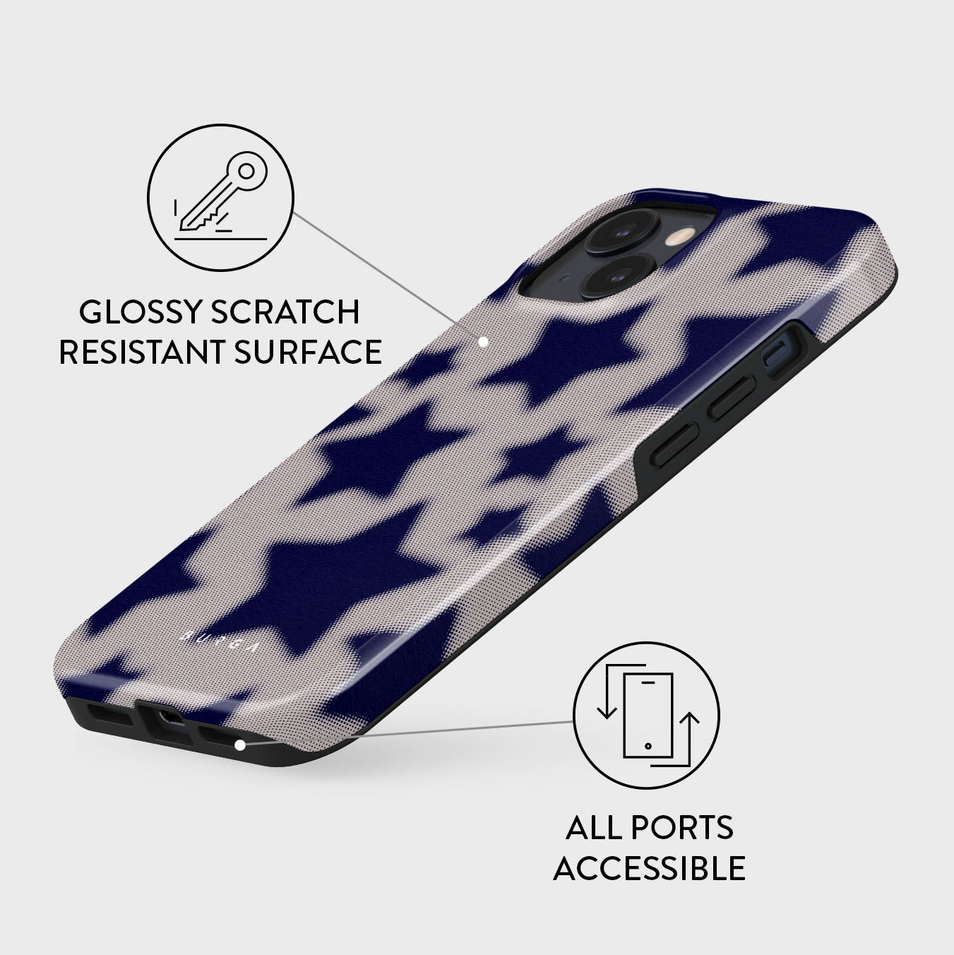 【BURGA】キラキラ 星柄 スター スマホ iPhoneケース 送関込 Starstruck - iPhone 13 Case | BURGA