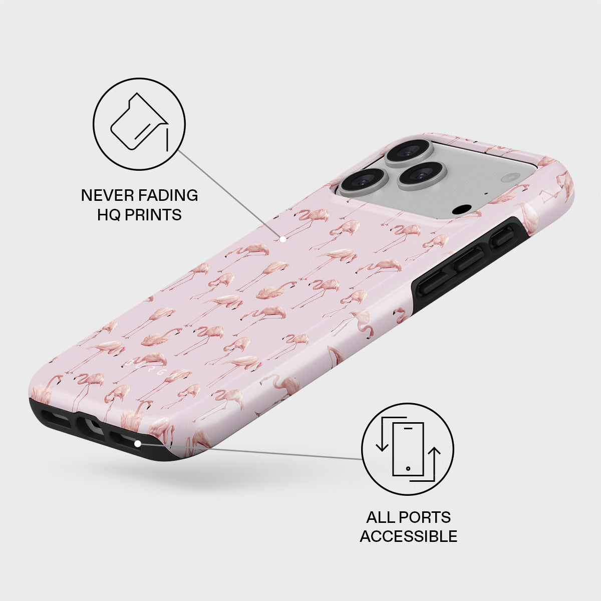 Nostalgic Pink - Flamingos iPhone 17 Pro Max Case | BURGA