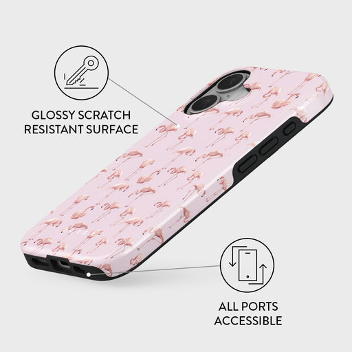 Nostalgic Pink - Flamingos iPhone 16 Case 3