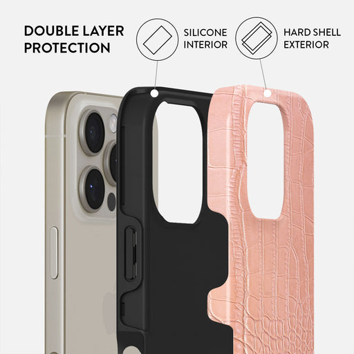 Pink Croco - iPhone 16 Pro Case 2