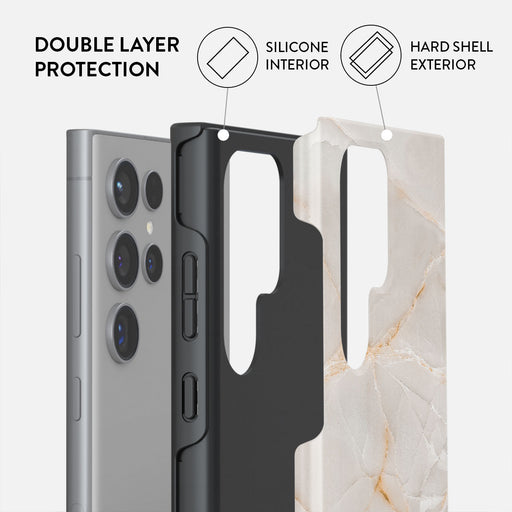 Vanilla Sand - Marble Samsung Galaxy S24 Ultra Case 6