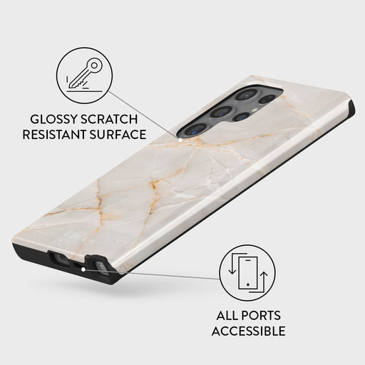 Vanilla Sand - Marble Samsung Galaxy S24 Ultra Case 7