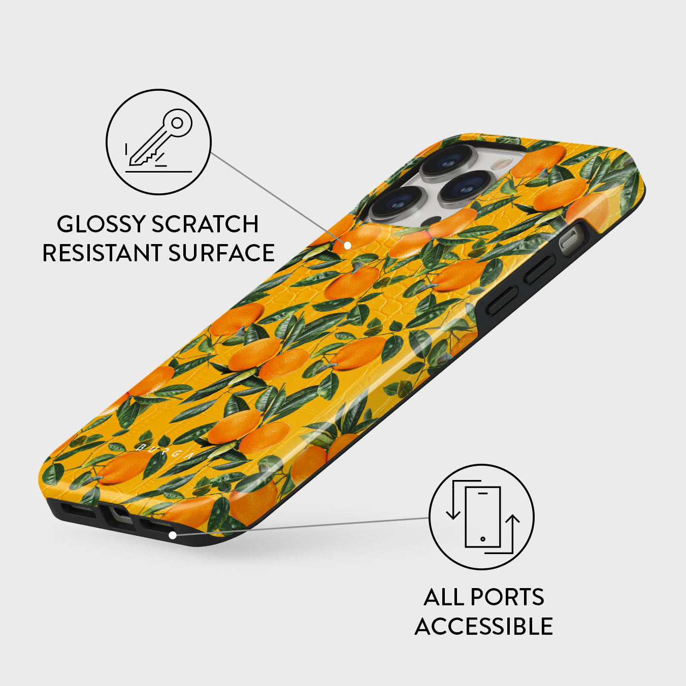 iPhone 13 Pro Case, Orange Lemonade | BURGA