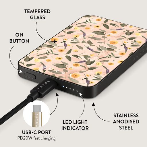 Sunday Brunch - Flowers Magnetic Power Bank 5